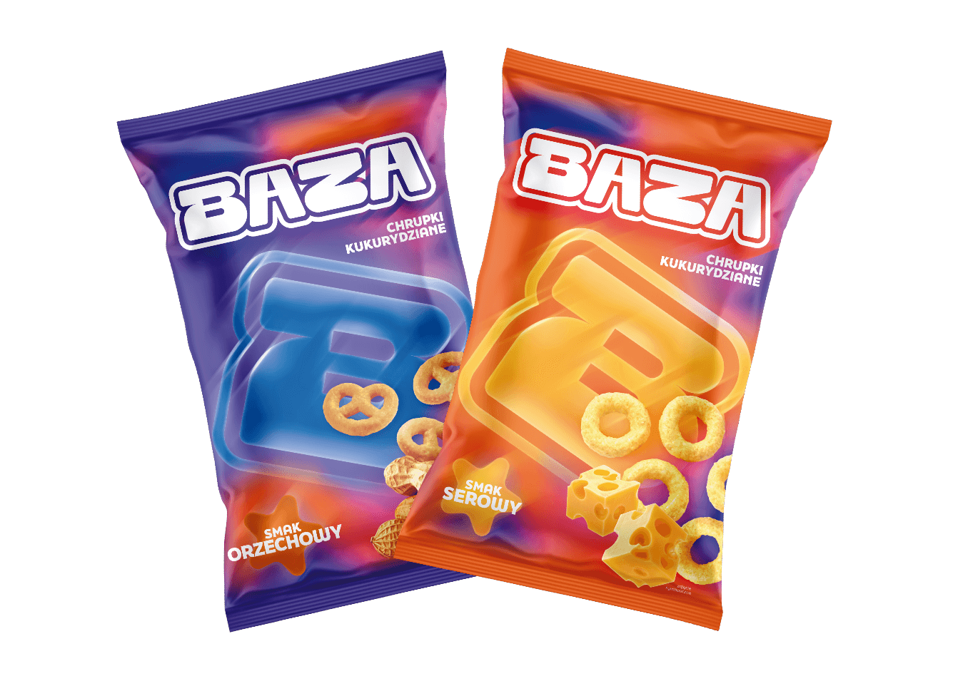 Chrupki kukurydziane BAZA — smak orzechowy i serowy